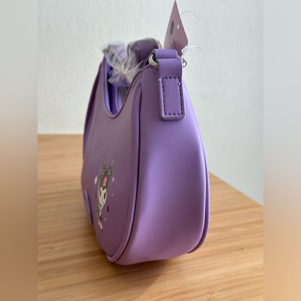 Her Universe Kuromi Lavender Baguette Bag With Mirror Key Chain - Picture 5 of 6